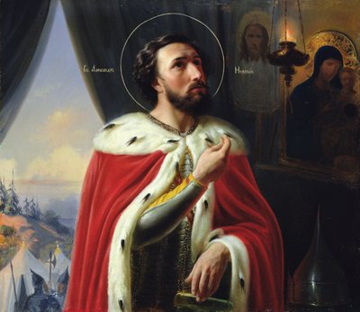 Alexander Newski, Herzog von Nowgorod, Großherzog von Wladimir von Vasili Kuzmich Shebuev